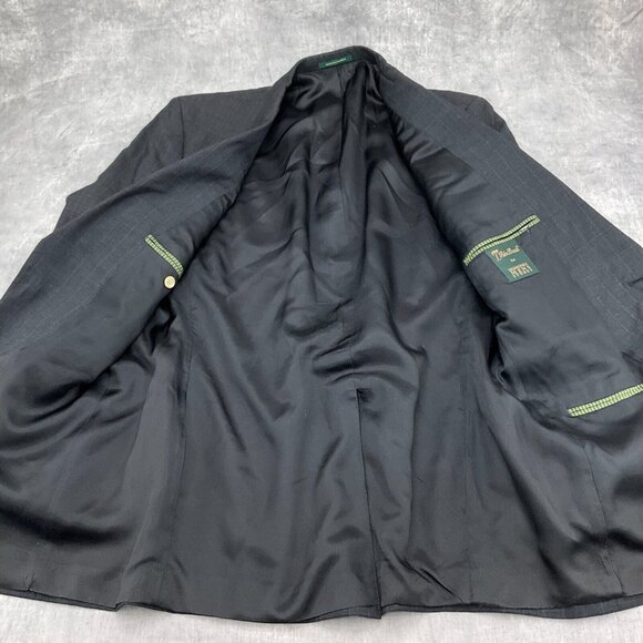 Palm Beach Suit Men 44R/36W x 30L Gray Pinstripe Wool Classic Career 2pc  VTG - Picture 9 of 16